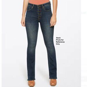 Vigoss Ace High Rise Exposed Button Fly Bootcut Jean
